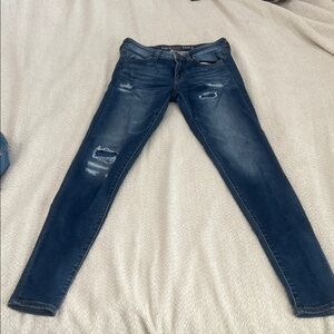 American Eagle Outfitters Women's Dark Blue Skinny Jeans